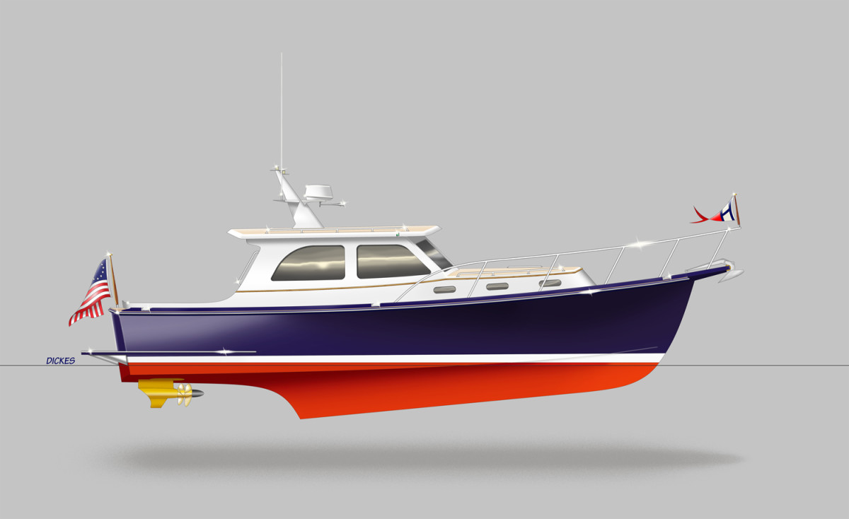 The Wasque 33 is powered by twin Volvo Penta IPS pod drives and is available with the traditional Wasque soft top or as a sedan/flybridge.