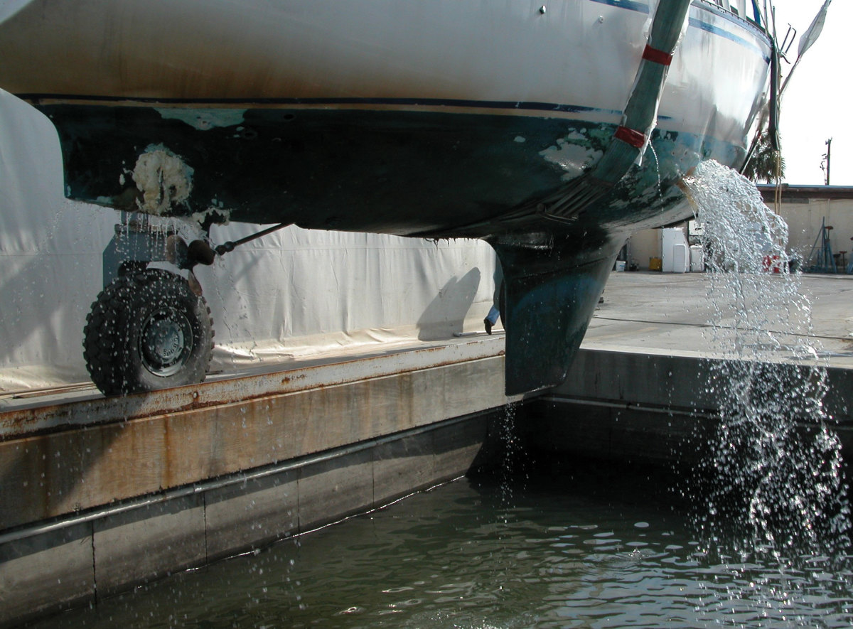 Photo of boat with leak