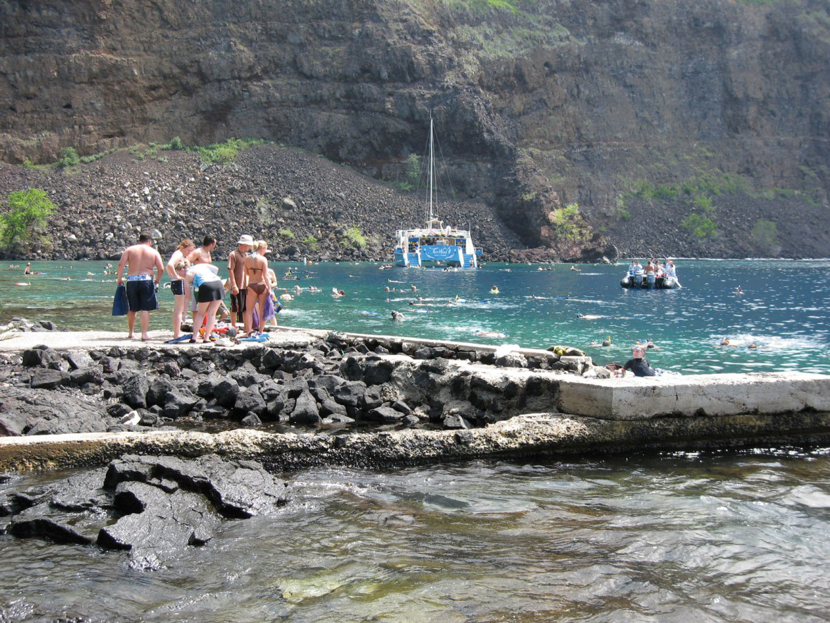Coral reefs in the marine life conservation district at Kealakekua Bay on the island
 of Hawaii draw large numbers of  sunscreen-covered snorkelers.