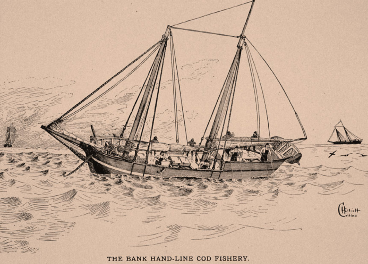 A fishing boat similar to the type Low commandeered from Ashton. Top, Roatán Island, where Ashton spent two years before being rescued.