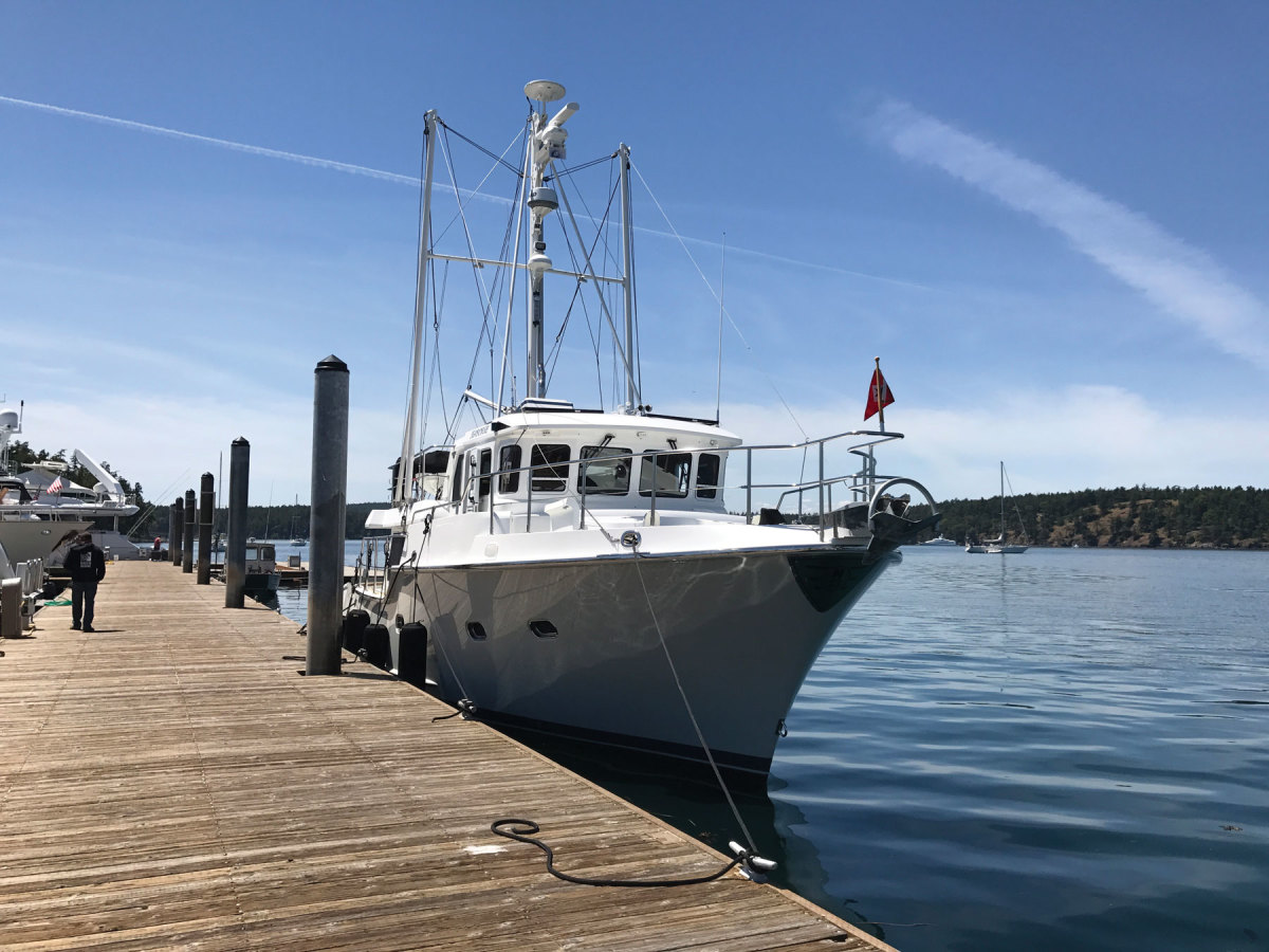 Seaborne at Roche Harbor in Washington during her maiden voyage.