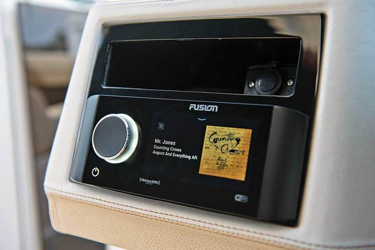 The Fusion Apollo RA770 four-zone, touch-screen-controlled head unit has 
Bluetooth and Wi-Fi capabilities. 