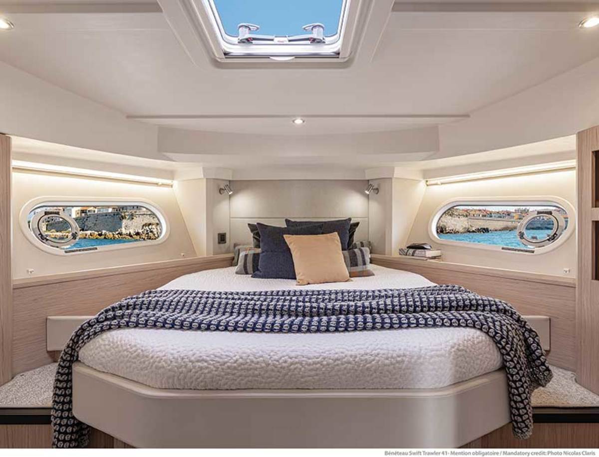  The master stateroom is in the bow.