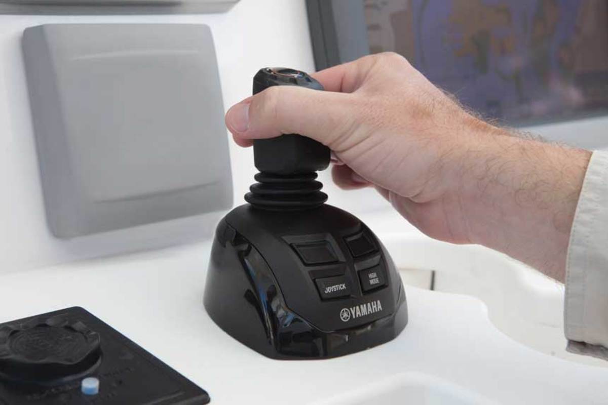 Yamaha’s Helm Master lets you hold position and maintain orientation to the current and wind; Dockmate Twist is a wireless remote joystick device.