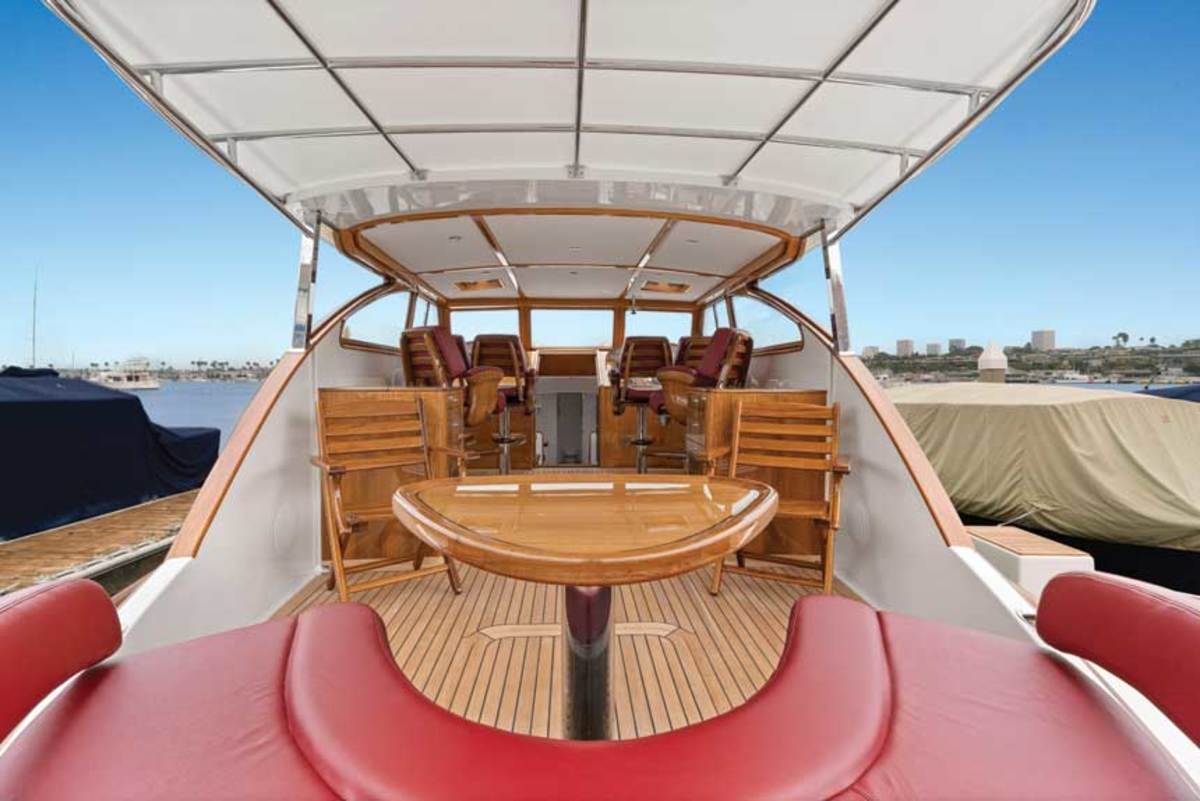 The original boat had no cockpit. Doug Zurn created this space for the new owners.