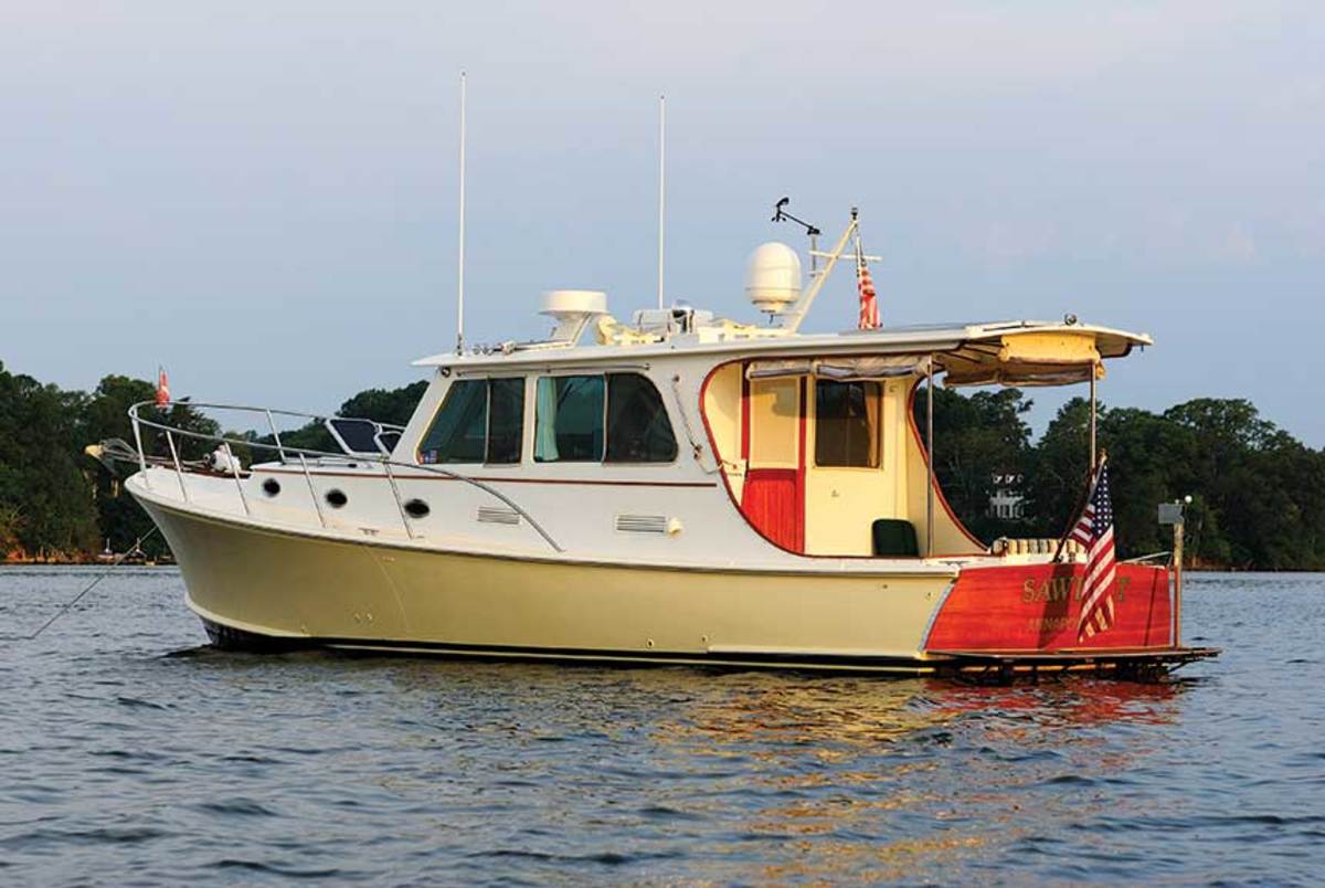 Sawdust is Reid’s most notable Thomas Point boat.