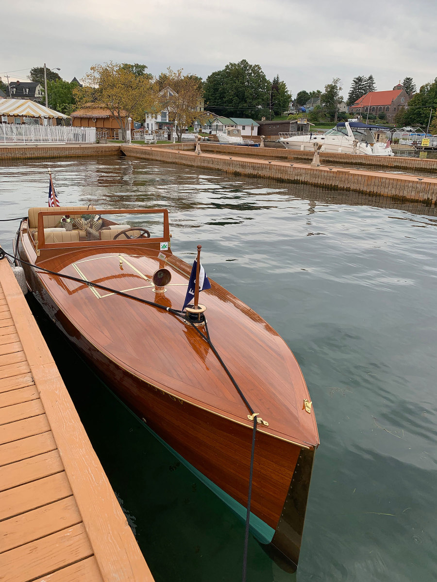 Achilles is a 24-foot Junior Runabout built in 1926 by Fay & Bowen, and one of a half-dozen builds that John Kelly has asked Tumblehome Boatshop to restore for him.