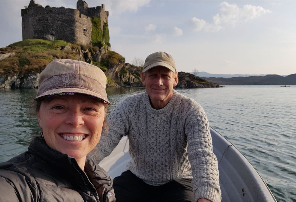 Ginger and Peter Niemann in Scotland on their second circumnavigation before the pandemic forced them to sail home to the Pacific Northwest from Turkey via the Suez Canal on long, isolated legs.