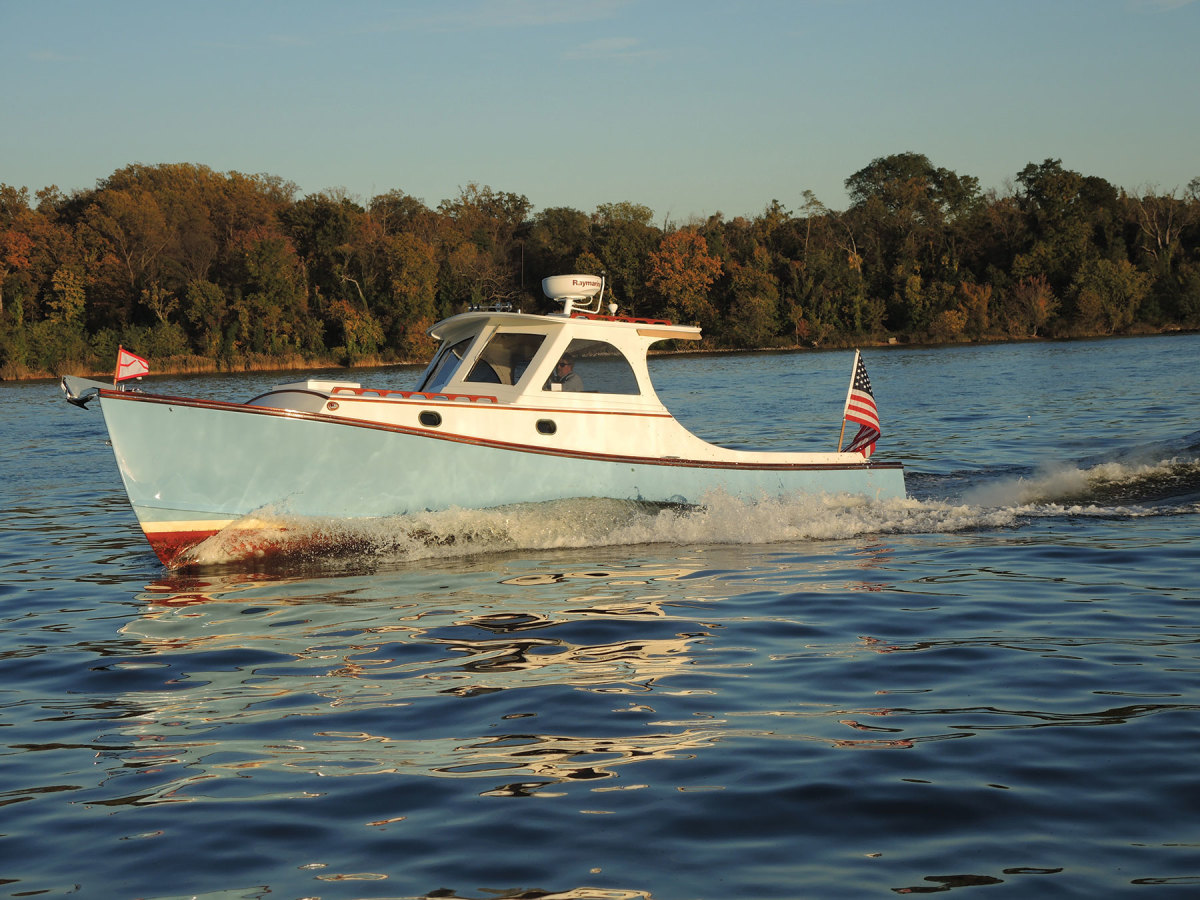 The Wasque 32 was based on the lobster hulls of Maine designer Jarvis Newman.