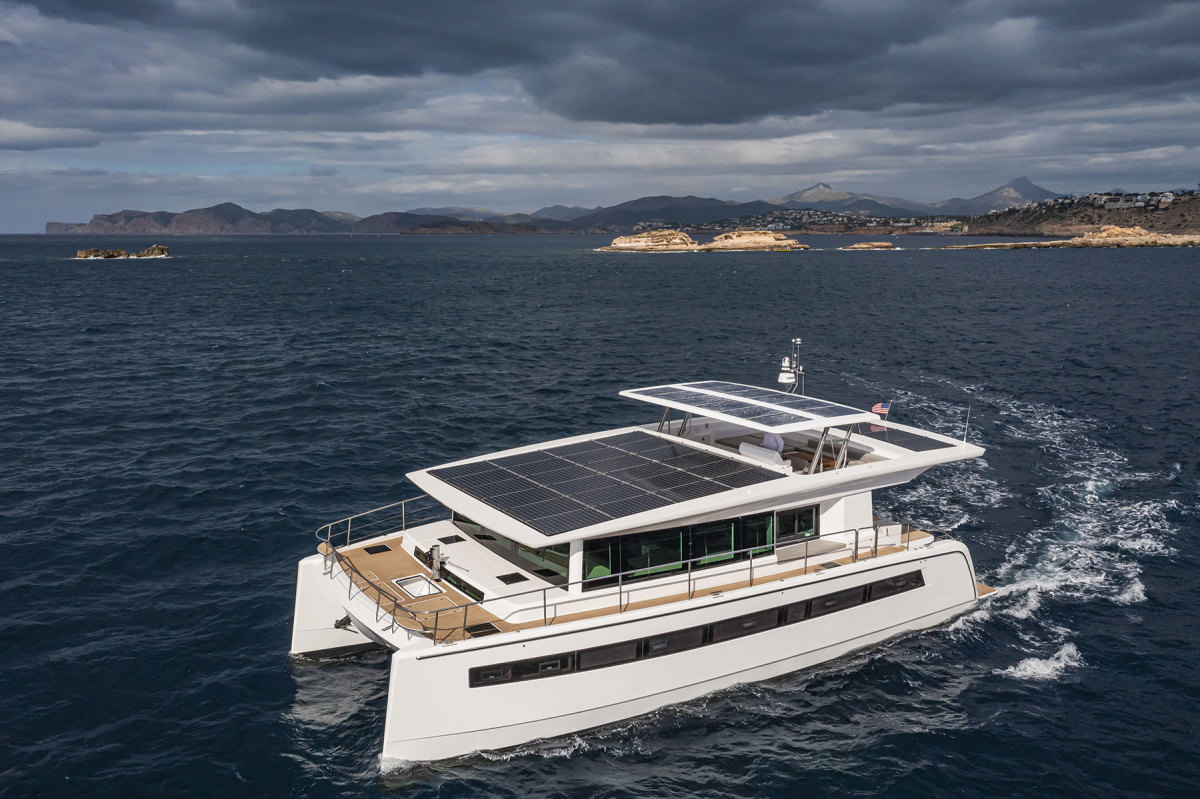 The boat’s success could be a step forward in developing tech for recreational boats like this solar-powered cat. 