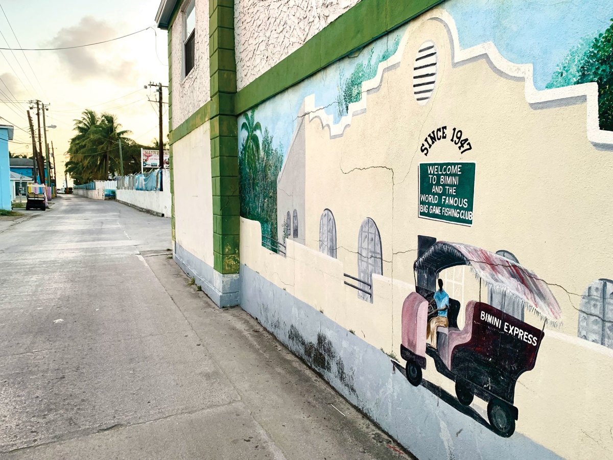 A mural down the street from the Bimini Big Game Club in Alice Town