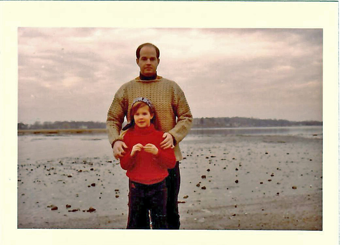 Marie Blue with her father, who she says was transformed on the water.
