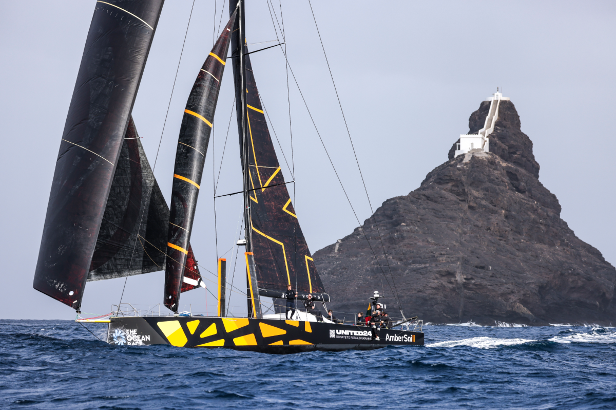 22 January 2023, Ambersail 2 arrive in Cabo Verde. Arrival time 10:49:04 Elapsed 6d 21h 49mins 04secs