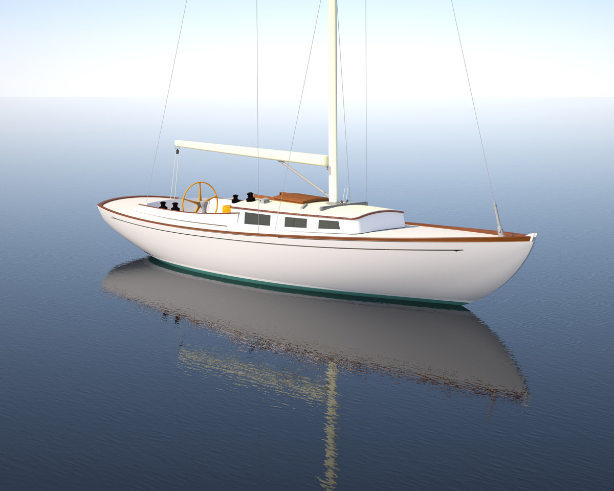 The LW38 is a shoal-draft sailboat currently in build.