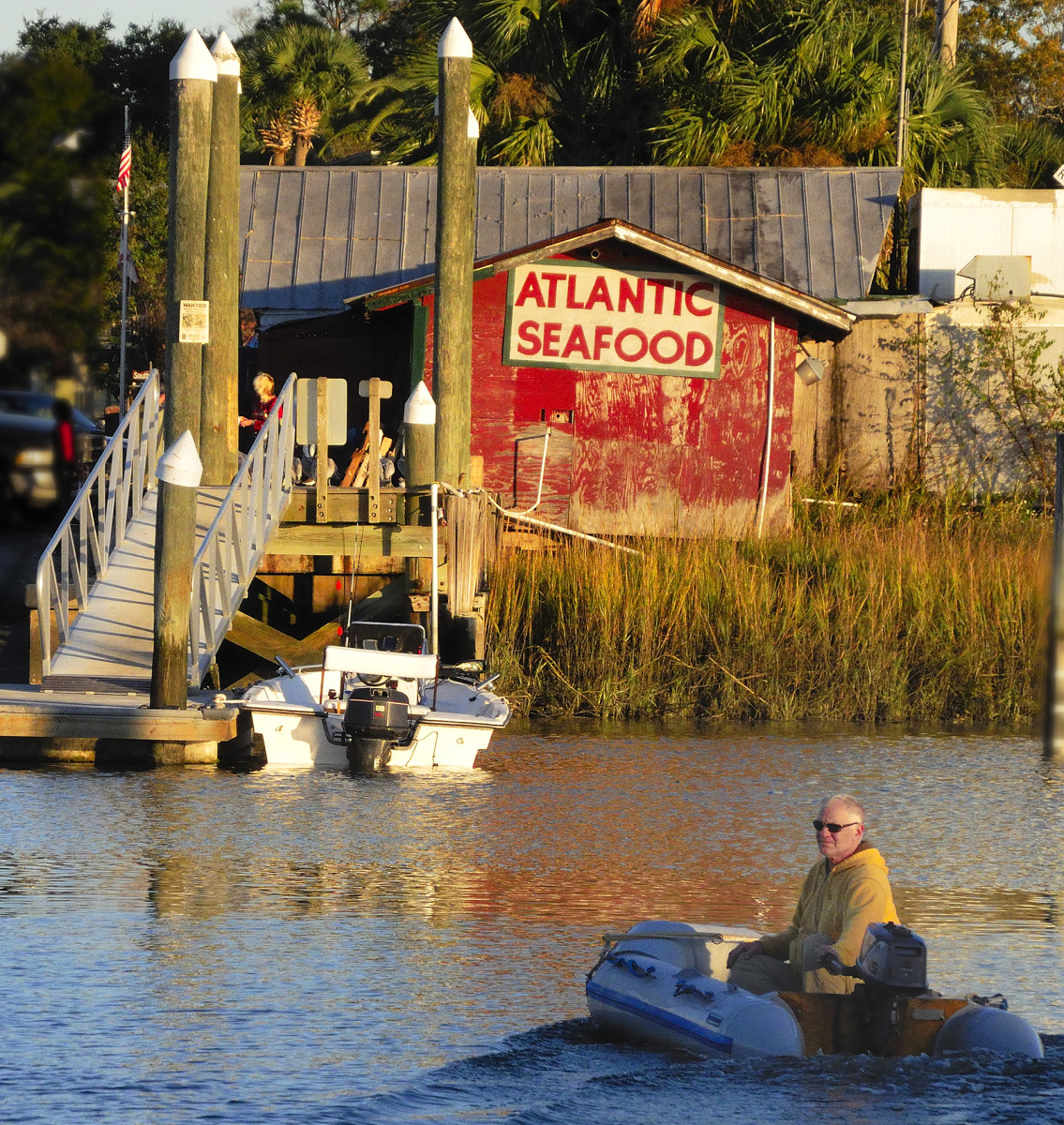 Atlantic Seafood Bait & Tackle is a gathering spot for local characters.