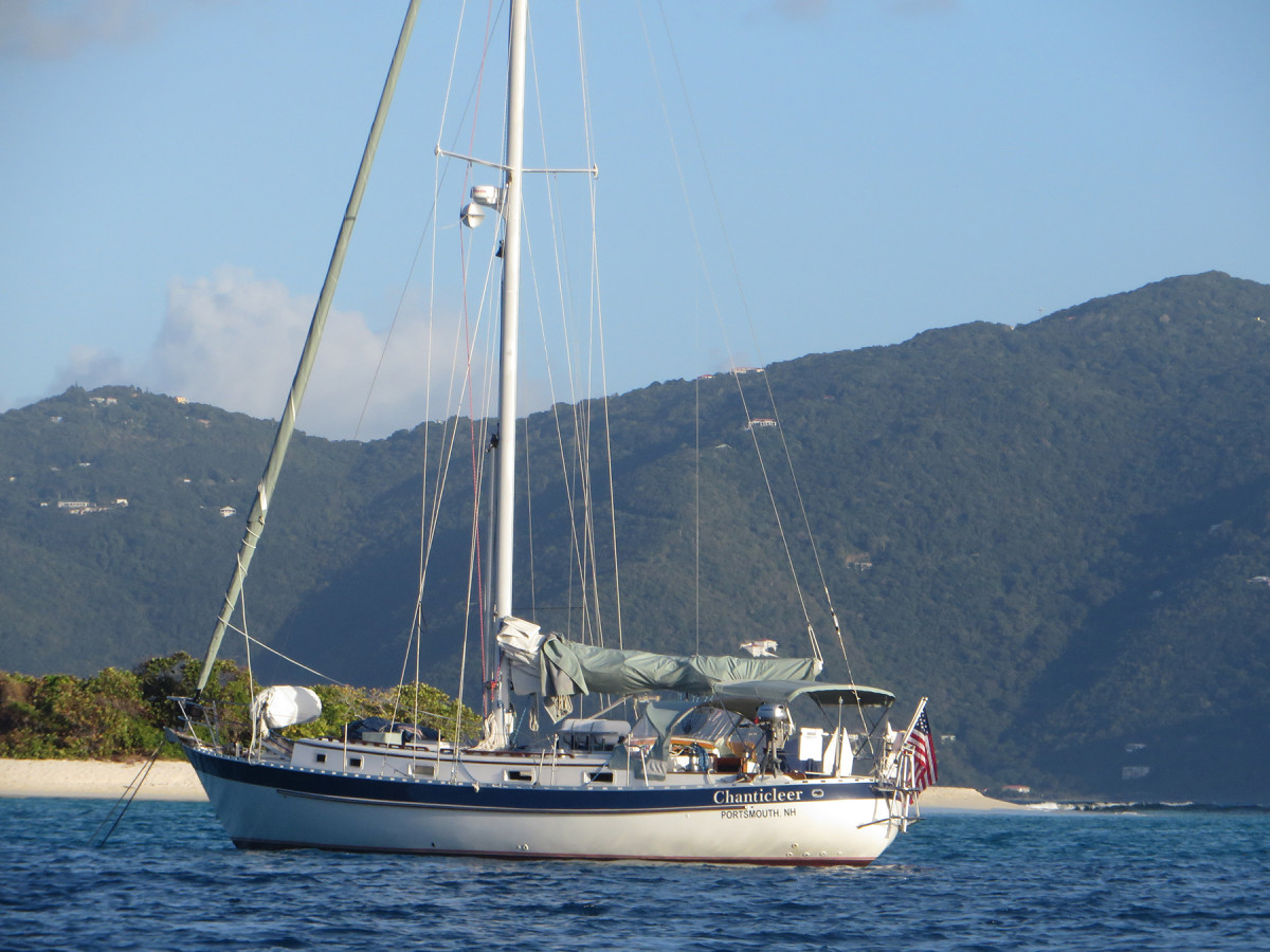 Top: The author’s first offshore doublehanded trip aboard this Valiant 40, Chanticleer, took him to the Caribbean.