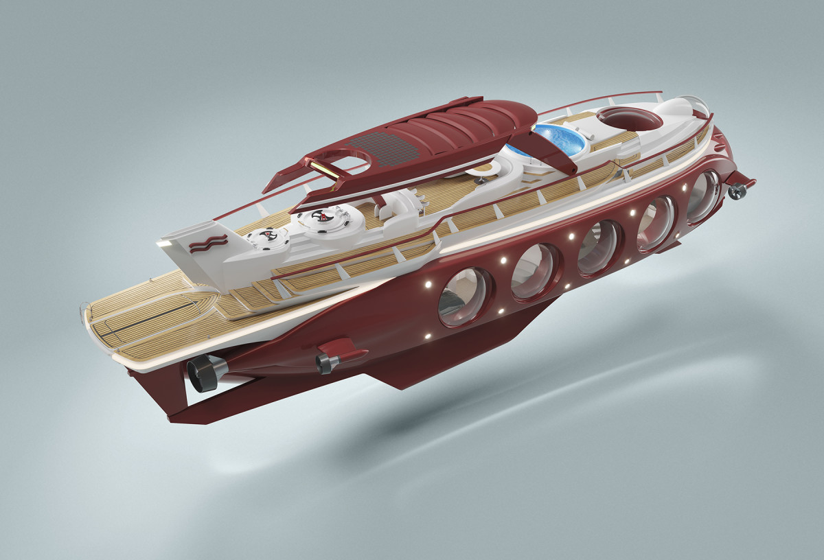 U-Boat Worx in the Netherlands unveiled plans for its 123-foot superyacht with the ability to descend to 650 feet. 